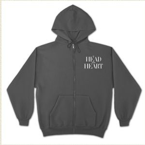 The Head and The Heart Gray Zip Up Hoodie